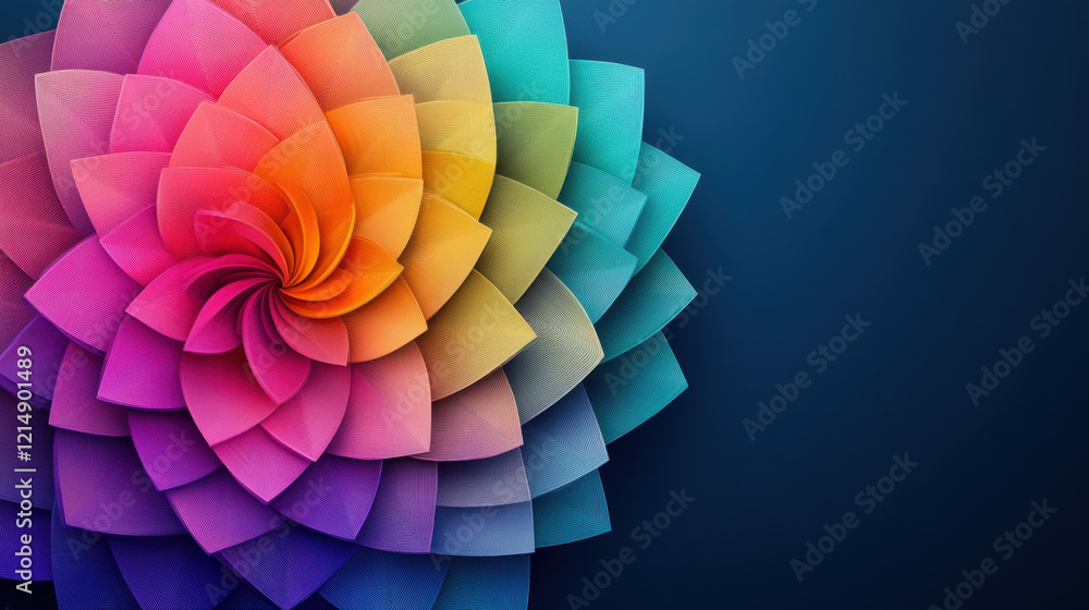 Poster hallucination, a high-fidelity image featuring vibrant fractals spiraling outward, showcasing a dyna