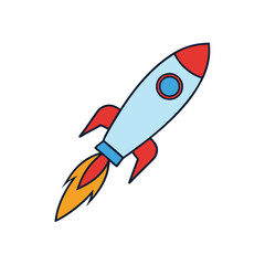 rocket isolated on white