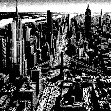 Fototapeta new york city black and white