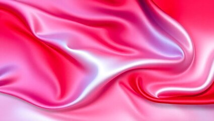 Obraz premium Abstract Flag Background with Red, White, and Blue Colors, Silk Texture, Waving in Wind