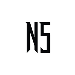 NS monogram logo design letter text name symbol monochrome logotype alphabet character simple logo