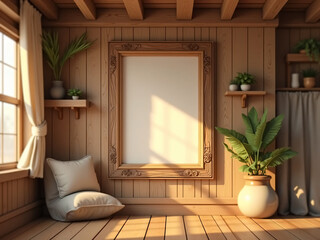 ウッドハウスにフレーム