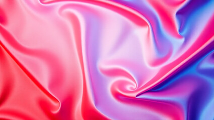 Obraz premium Abstract Flag Background with Red, White, and Blue Colors, Silk Texture, Waving in Wind