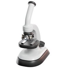 Research and laboratory microscope. 3d illustration