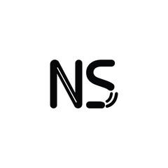 NS monogram logo design letter text name symbol monochrome logotype alphabet character simple logo