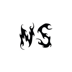 NS monogram logo design letter text name symbol monochrome logotype alphabet character simple logo