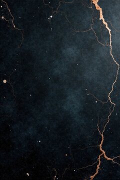 Deep black chalkboard with swirling marble veins, abstract, marble