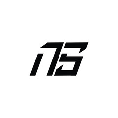 NS monogram logo design letter text name symbol monochrome logotype alphabet character simple logo