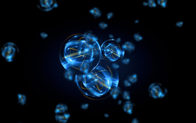 Physical graphic concept of atomic structure. Light ring. Colorful electron particle. .Speed of light. Particle acceleration. Energy particle physics..Energy ball. Science technology. Bright sphere.