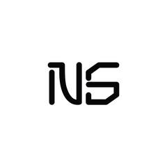NS monogram logo design letter text name symbol monochrome logotype alphabet character simple logo