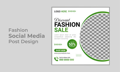 
Modern Fashion Sale Social Media Post Design and web banner templates design.