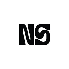 NS monogram logo design letter text name symbol monochrome logotype alphabet character simple logo