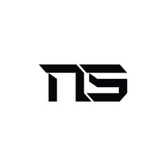 NS monogram logo design letter text name symbol monochrome logotype alphabet character simple logo