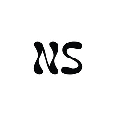 NS monogram logo design letter text name symbol monochrome logotype alphabet character simple logo