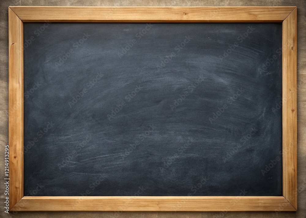 Poster empty chalkboard background with copy space - left-aligned texture