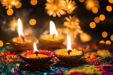 diwali, lights in the sky, fireworks