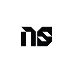 NS monogram logo design letter text name symbol monochrome logotype alphabet character simple logo