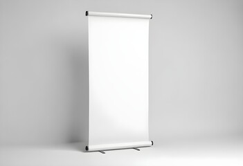 Mockup of Two Roll-up Standee Banner in Office Hall