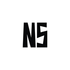 NS monogram logo design letter text name symbol monochrome logotype alphabet character simple logo