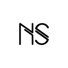 NS monogram logo design letter text name symbol monochrome logotype alphabet character simple logo