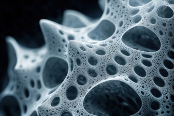 Complex structure showcasing intricate patterns in macro view of a natural material