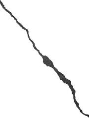 Diagonal crack in the concrete is isolated.