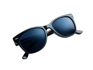 Isolated Black Sunglasses Top View