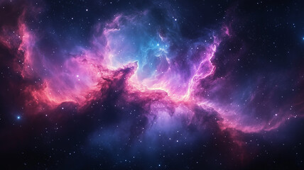 Obraz premium stunning cosmic view of galaxy filled with vibrant colors and stars, showcasing beauty of universe