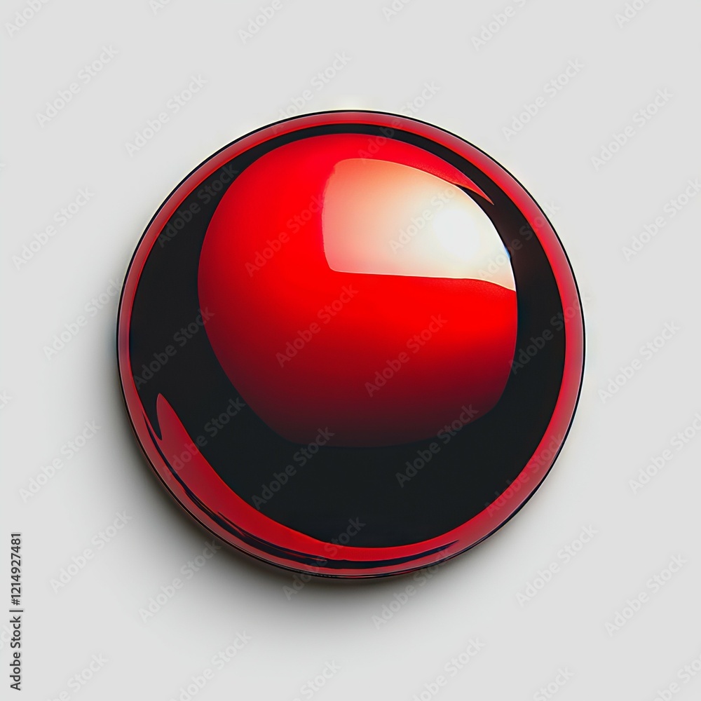 Poster modern empty red shiny badge or web button. vector.