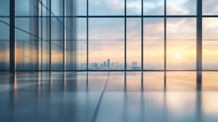 corporate presentation background. corporate image with a cityscape and many windows. an abstract blue corporate banner or background for presentation