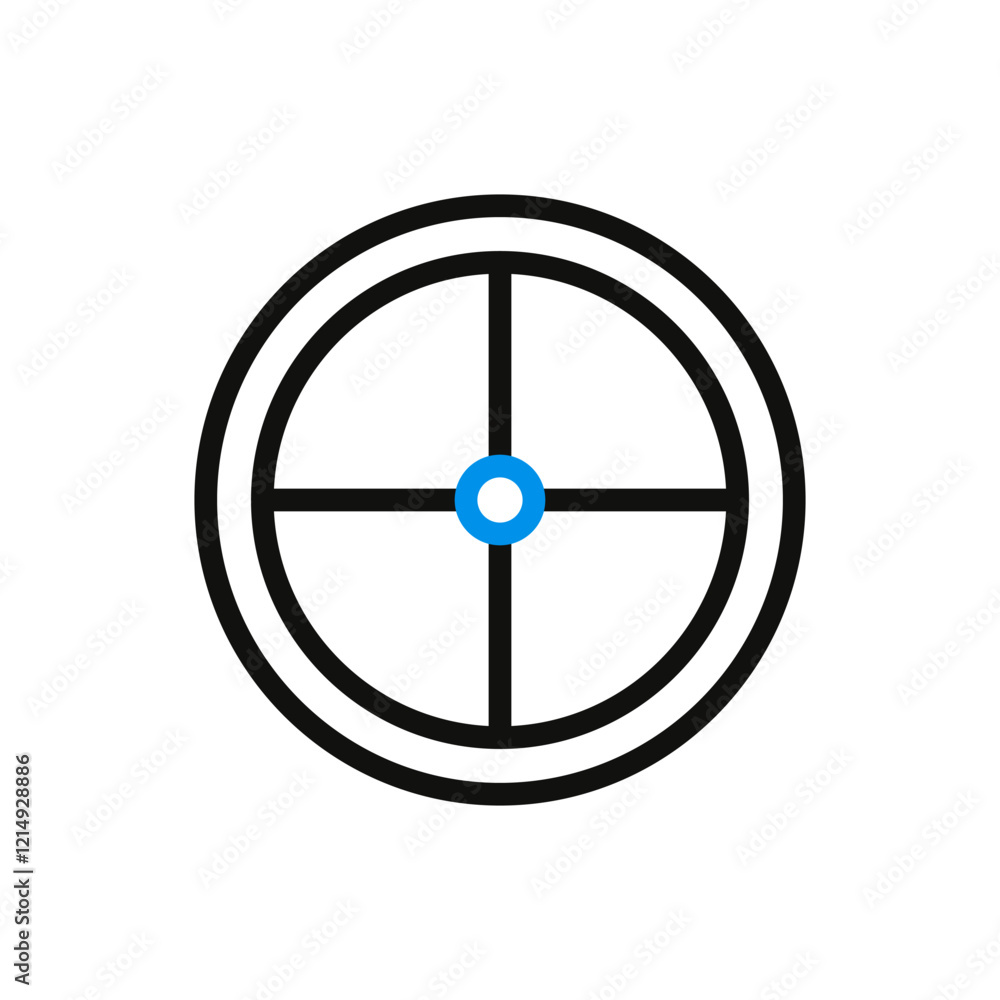 Poster a simple round target icon design element