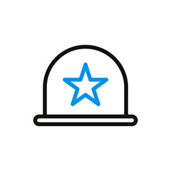 Safety helmet with star vector illustration