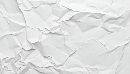 Obraz premium white crumpled and creased glued wrinkled paper poster texture background