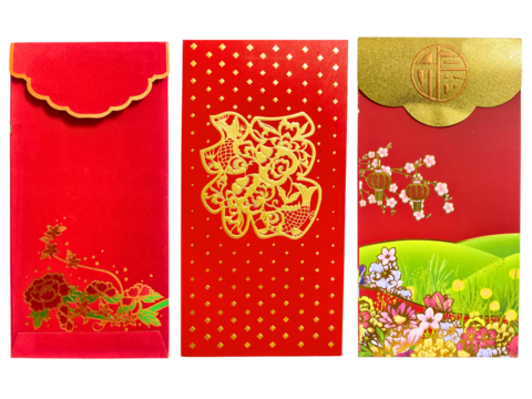 3 Transparent Chinese New Year Red Envelope Pictures. - Powered by Adobe