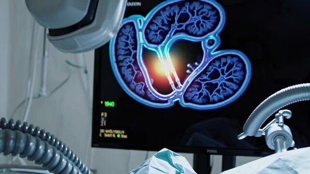 Surgical robotics in action showcasing advanced technology in a modern operating room setting