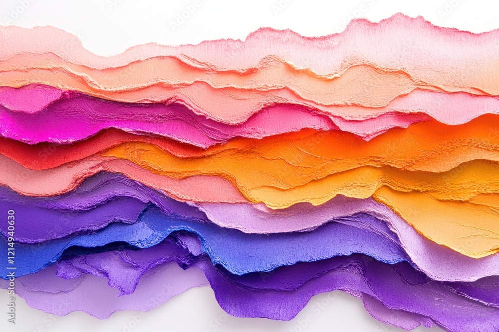Poster layered textures of vibrant color gradients with smooth transitions and subtle depth effects