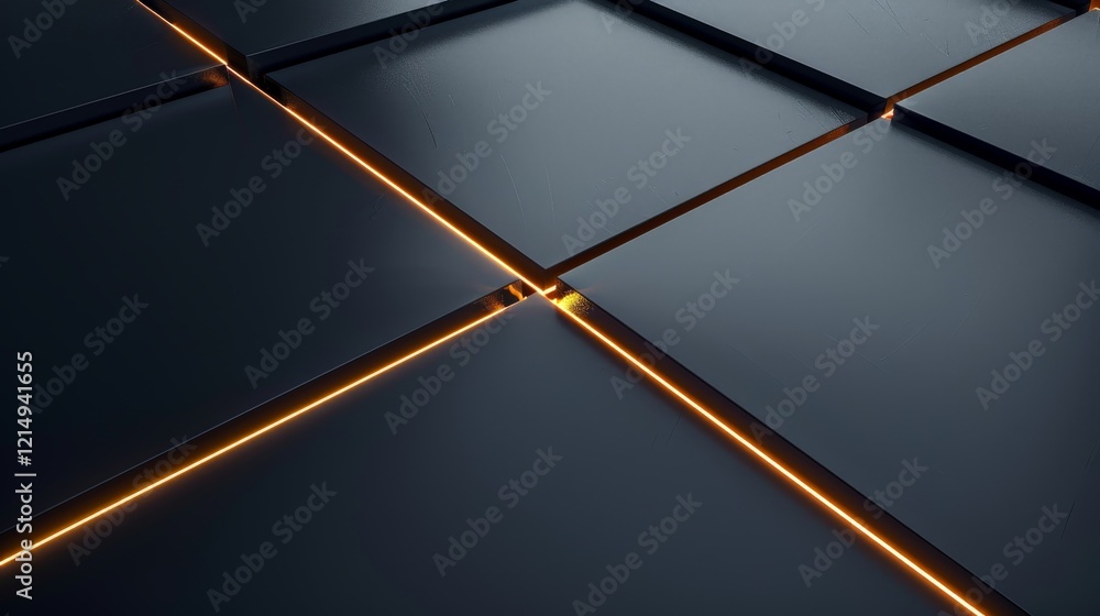 Poster abstract geometric pattern with glowing lines