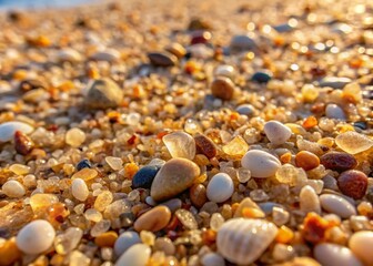 Fine Beach Sand Close-Up: Quartz & Feldspar Texture Wallpaper