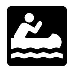 cano access sign symbol isolated on black background. vector ilustration. 