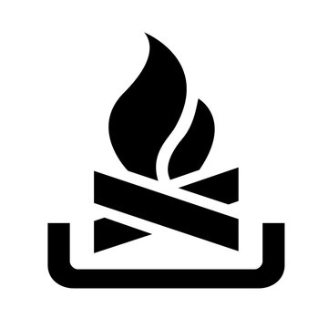 campire sign symbol isolated on white background. vector ilustration. 