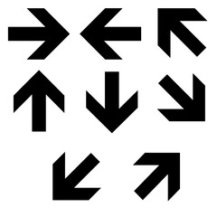 arrows sign symbol isolated on white background. vector ilustration. 