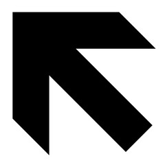 forward and left arrow  sign symbol isolated on white background. vector ilustration. 