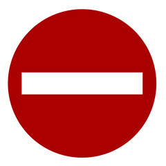 no entry sign symbol isolated on white background. vector ilustration. 