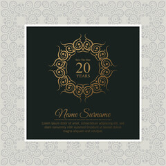 Luxury dark birthday invitation template