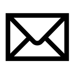 mail sign symbol isolated on white background. vector ilustration. 