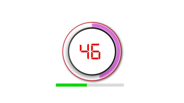 Loading bar and loading, loading icon animation .  Uploading files downloading, countdown and  percentage