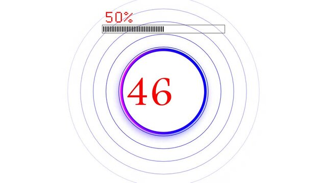 Loading bar and loading, loading icon animation .  Uploading files downloading, countdown and  percentage
