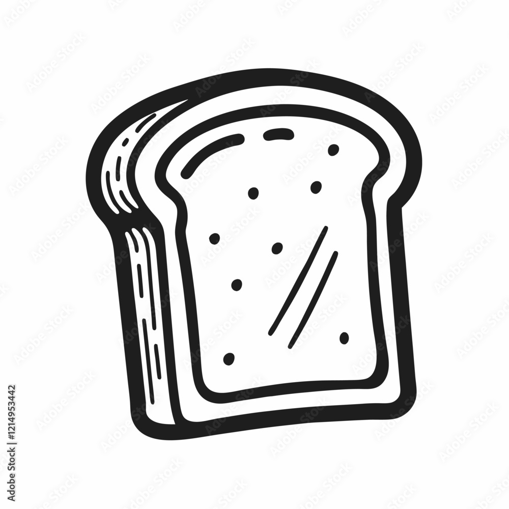 Poster a close up of a toasted bread slice with a hole in the middle