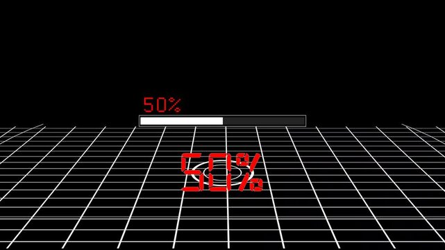 Loading bar and loading, loading icon animation .  Uploading files downloading, countdown and  percentage