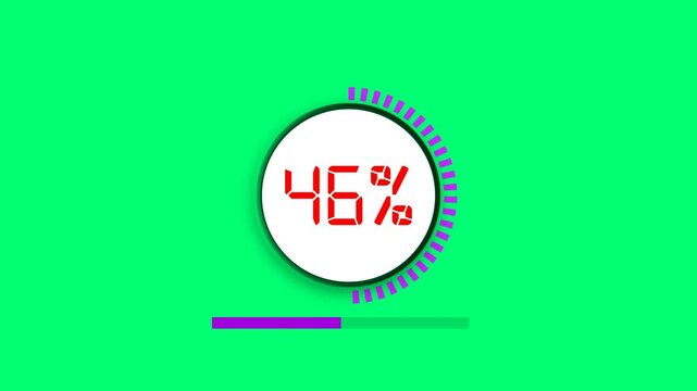 Loading bar and loading, loading icon animation .  Uploading files downloading, countdown and  percentage